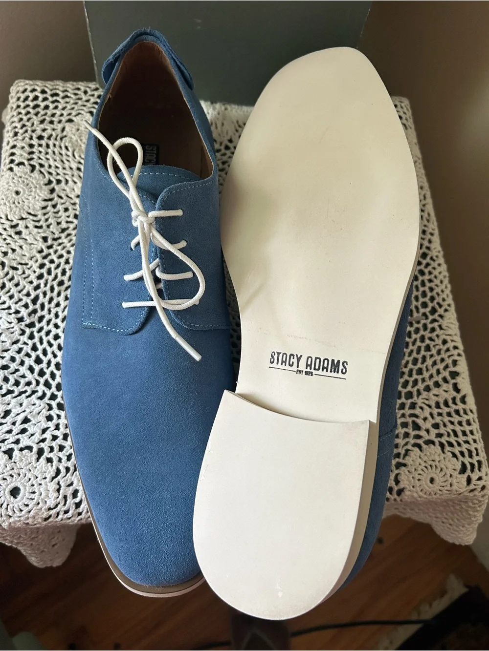 Stacy Adams blue suede